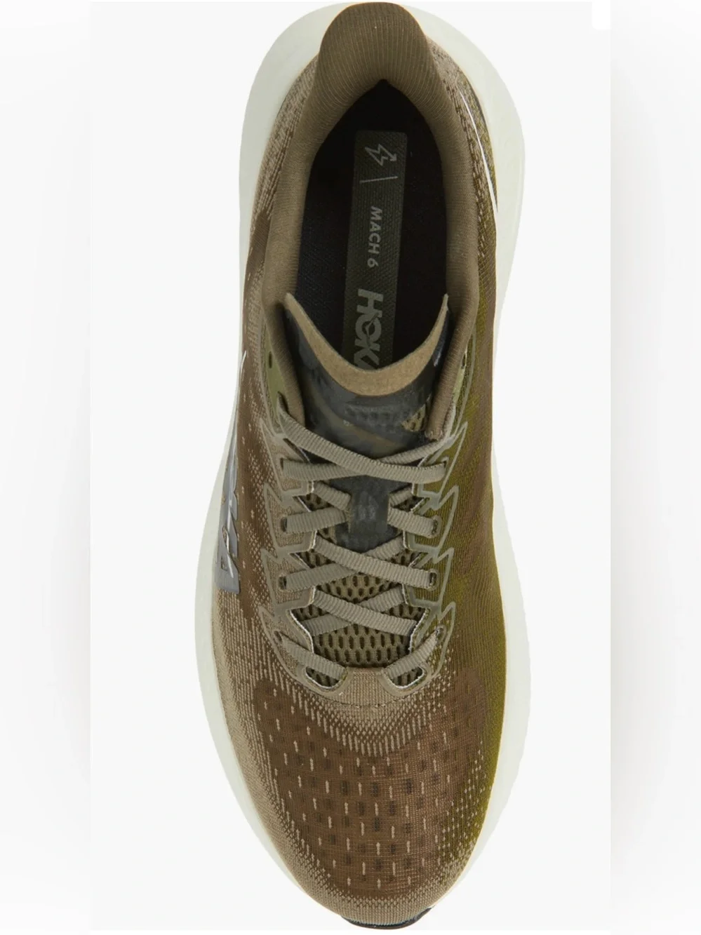 Hoka Mach 6 Antique Olive / Salt Running Shoes Men's Size 11 NEW